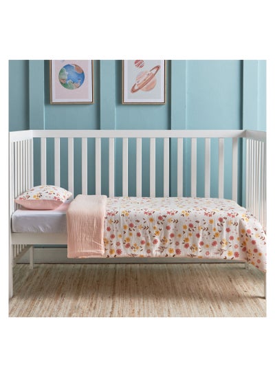 اشتري Floral Cotton 2-Piece Baby Comforter Set - 100x140 cm في السعودية