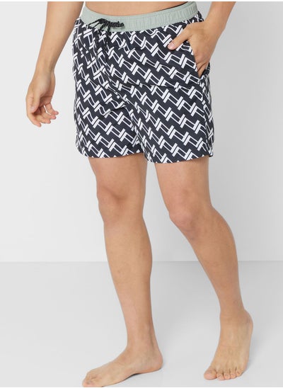 Buy Tencel Aop Print Swim Shorts in UAE