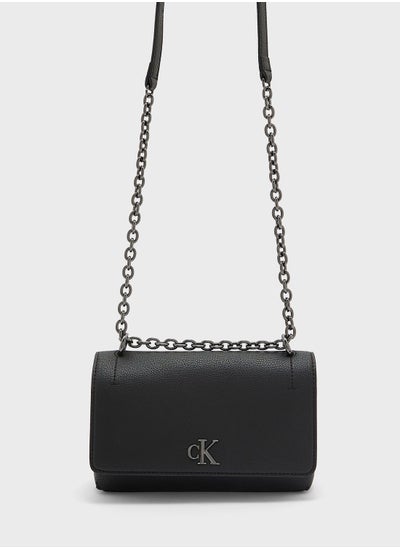 Buy Flap Over Chain Detailed Crossbody in UAE