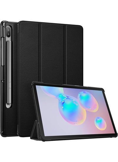 Buy Protective Flip Case For Samsung Galaxy Tab S6 With Trifold Stand Auto Wake Sleep Shockproof Cover in UAE