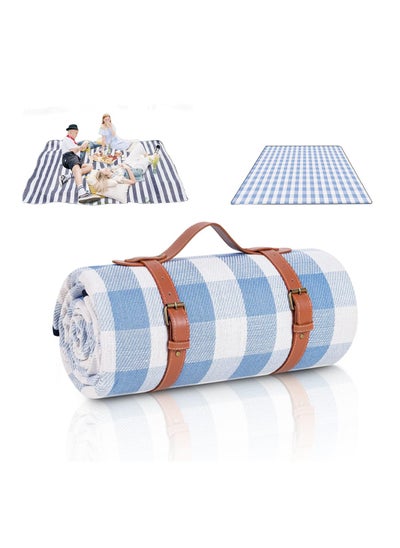 اشتري Outdoor Picnic Mat, Spacious 80”x 80” Picnic Blanket: Extra Large, Waterproof, and Foldable Beach Blanket for 6-8 Adults - Ideal for Camping, Park, Beach, Grass, and Indoor Gatherings في الامارات