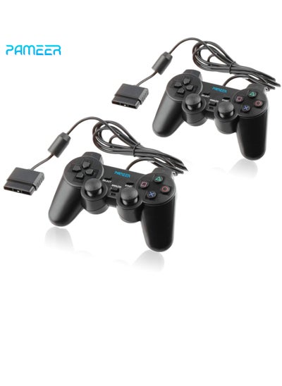 اشتري 2 Set Analog Controller Gamepad Joystick Wired Joypad Playstation Game Controller GP01 Dual Shock Vibration Gamepad for Playstation PS2 PS1 PS One PSX Console Video Gamepad Accessories في الامارات