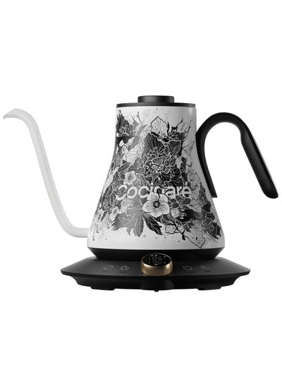 اشتري Cocinare Electric Gooseneck Kettle with Temperature Control, Pour Over Coffee & Tea, 1200W for 180-sec Quick Boil Time, 600g Ultra Light, 30oz/0.9L (Blossom) في الامارات