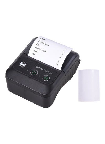 Buy Portable Bluetooth Receipt Printer Black in Saudi Arabia