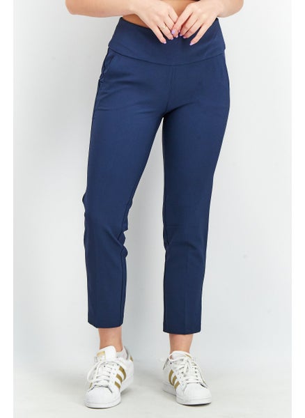 Buy Women Sportswear Fit Pull On Ankle Pants, Navy in UAE