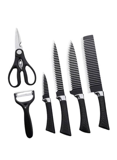 Buy Stainless Steel Knife Set with Chef Peeler and Scissor (6 Pieces) in Egypt