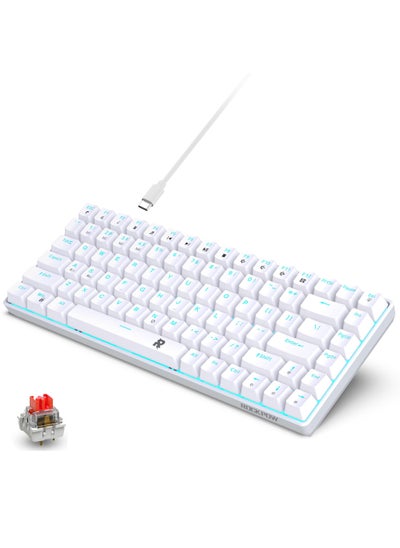 Buy ROCK POW 84 Keys 70% Mechanical Gaming Keyboard Ice  Blue Backlit Ultra-Compact Mini Compact Keyboard for PC/Mac Gamer Typist Easy Carry on Trip Red Switch in UAE