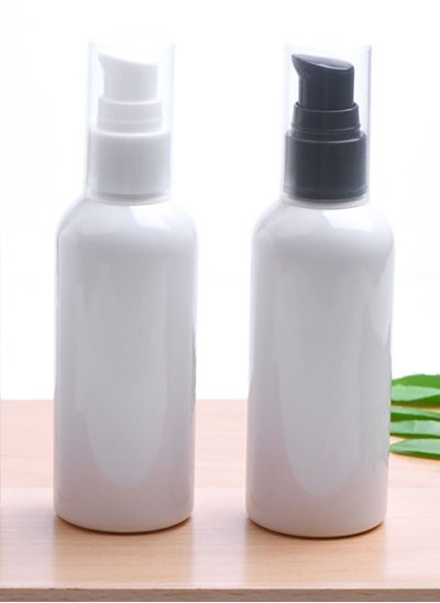 اشتري 2 Pcs Dispenser Shampoo Pump Hand Gel 100ml Refillable Empty Plastic Bottle Conditioner and Wash Shower for Bathroom Kitchen Office Laundry Room Lotions في الامارات