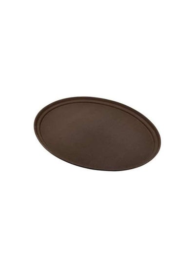 اشتري Non Slip Plastic Slip Tray Oval Brown 50x63 cm في الامارات