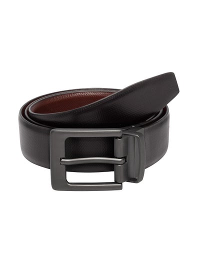 Buy Reversible Real Leather Black Brown Belt for Men in UAE