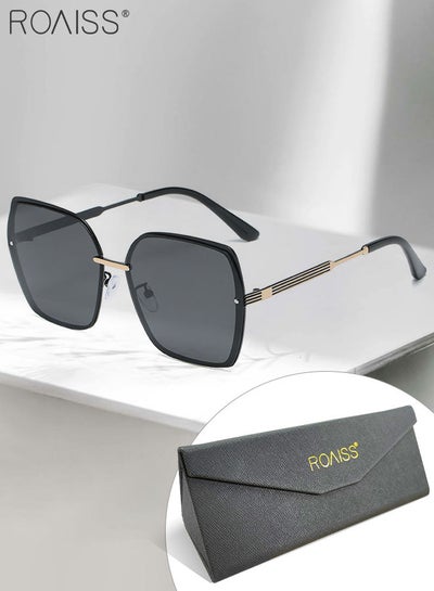 SODQW Aviator Sunglasses for Women Men Oversized with Metal Frame, Mirrored Polarized Aviator Sunglasses with UV Protection