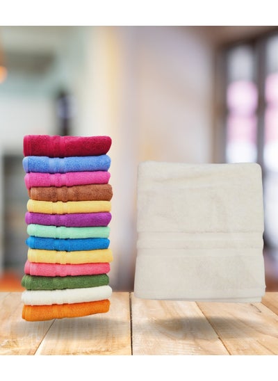 Buy 100% Cotton Towels Multicolor 50x100 cm in Egypt