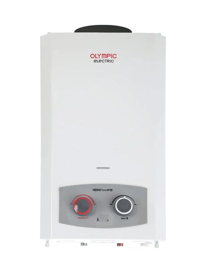 Buy Olympic Gas Water Heater Hero Flow Electric Digital,10 Liters,With Adabter,Silver-945105583 in Egypt