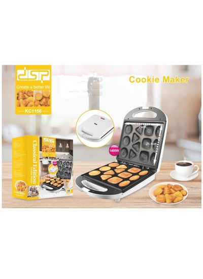 اشتري Electric Biscuit Cookie Maker Non-stick Grill 1400W KC1156, White في الامارات