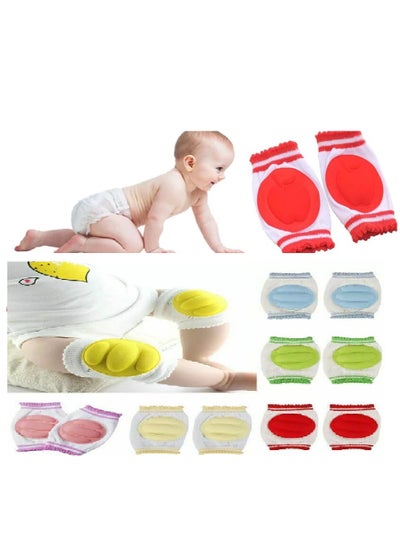 Buy 1 pair of crawling socks for children - safety protectors for the knee or elbow to protect the baby from friction and shock - multi-colored children’s knee protectors in Egypt