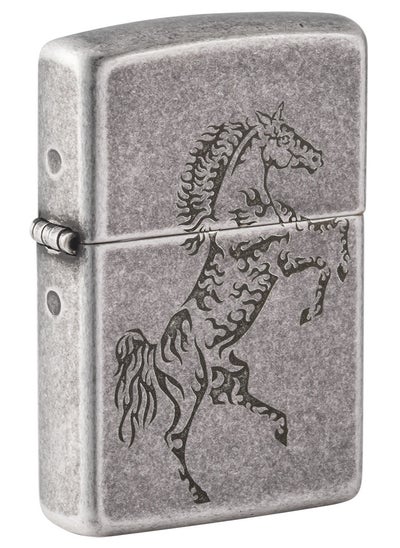 اشتري Zippo MP401603 121FB Tattoo Horse Design Antique Silver Windproof Lighter في الامارات