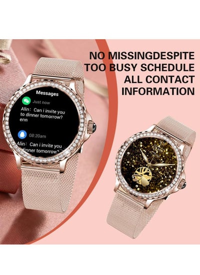 Buy Smart Watch for Women IP68 Waterproof Multiple sports modes Fitness Watches(Gold) in Saudi Arabia