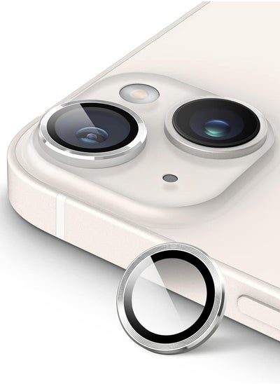 اشتري Camera Lens Protectors for iPhone 15/15 Plus and 14/14Plus, Armorite Individual Lens Protectors, Scratch-Resistant Ultra-thin Tempered Glass with Aluminum Edging, (Silver) في الامارات