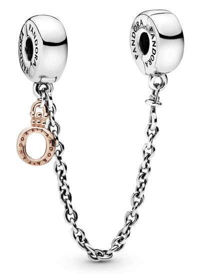 اشتري PANDORA Jewelry Crown O Safety Chain Rose Charm في الامارات