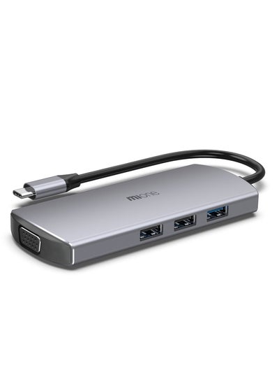 Buy USB C Hub 9 in 1, Mione Type C Multiport Adapter with 100W Power Delivery, 4K HDMI, VGA, 5Gbps USB and 2 USB A Data Port, 3.5 mm Audio, Micro SD/SD Compatible with MacBook Pro/Air, Samsung/Huawe Tab【m in UAE