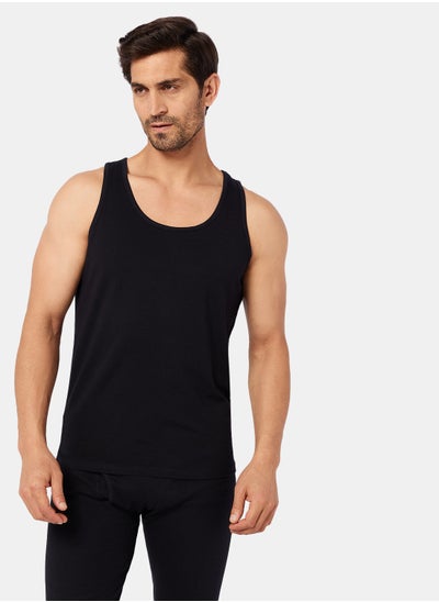 Buy Men Sleeveless Black T-Shirt in Egypt