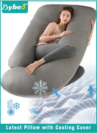 Buy Pregnancy Pillow with Cooling Cover, Maternity Pillows for Sleeping, U-Shaped Body Support for Back, Hips, Legs, Belly,a Must Have for Pregnant Women in UAE