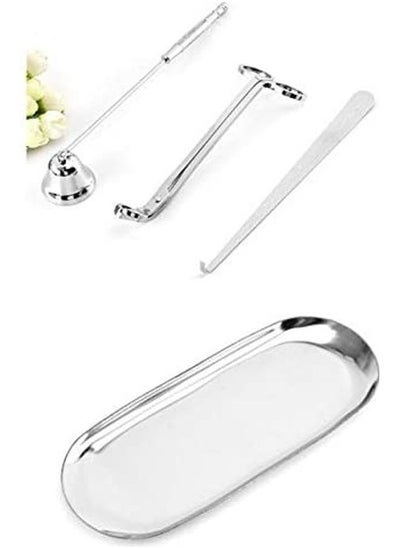 Buy 4-Piece Stainless Snuffer Candlelight Tool Silver in UAE