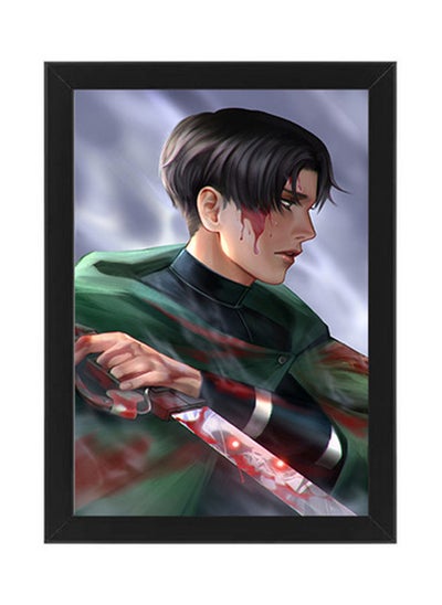 Buy Attack On Titan Levi Ackerman Digitial Wall Art Poster Frame in Egypt