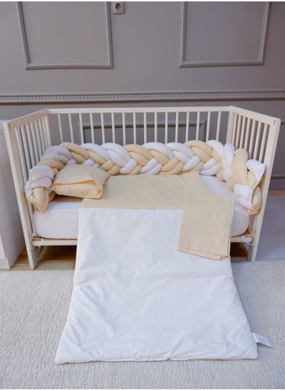 Buy Baby Bed Braided Bassinet with Quilt, Pillow and Sheet in Saudi Arabia