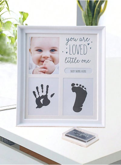 Buy 2-Pcs Baby Handprint and Footprint Keepsake Photo Frame with Black Color Pad For Newborn Boys & Girls, Baby Girl Gifts & Baby Boy Gifts, Personalized Baby Shower Gifts in UAE