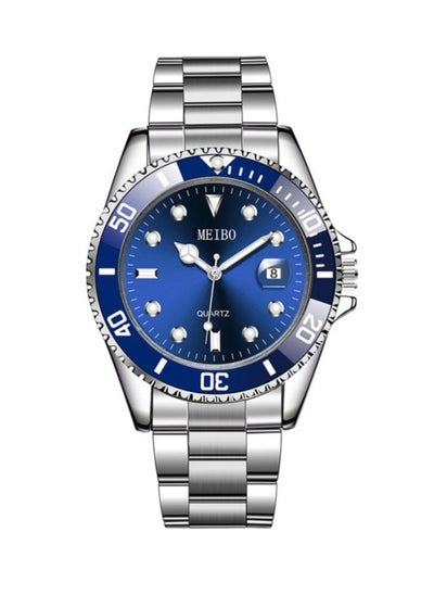 Buy Men's Stainless Steel Quartz Analog Wrist Watch Blue in Saudi Arabia