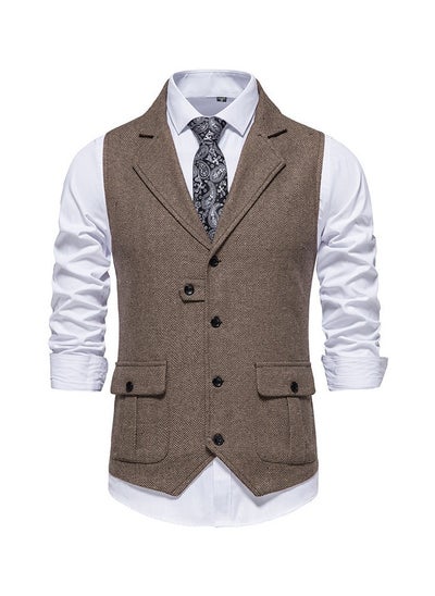 اشتري New Retro Lapel Suit Vest في الامارات