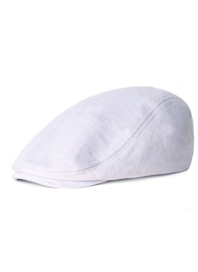 اشتري Men/Women Solid Simple Woolen Duck Tongue Hat White في الامارات