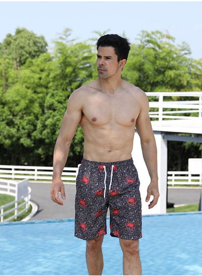 اشتري Sports Loose Breathable Swimming Shorts Red في الامارات