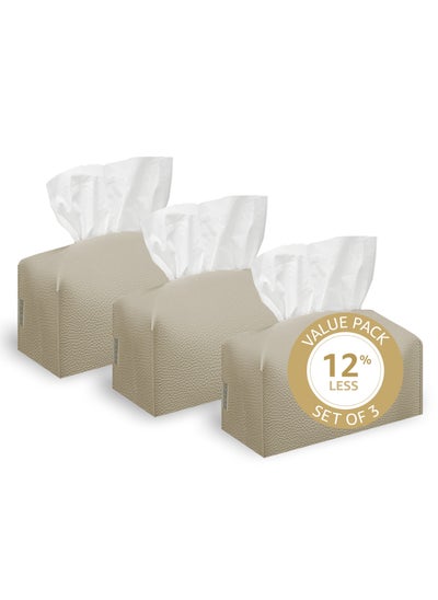 اشتري Leather Tissue Box Cover (Camel | Offer Pack of 3) في الامارات