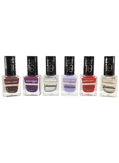 Buy 6 Piece Nail Polish 12 Ml Multicolour in Saudi Arabia