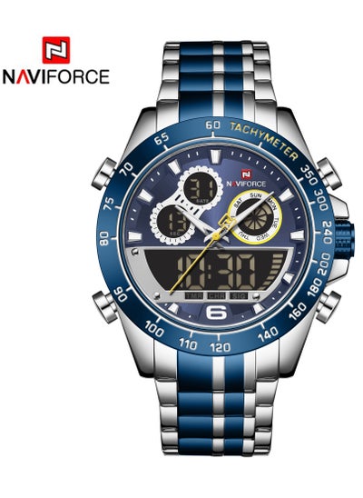 Buy Men's Analog+Digital Round Shape Stainless Steel Wrist Watch NF9188 S/BE/BE - 46 Mm in UAE