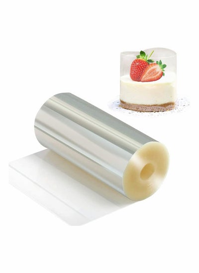 Buy Clear Cake Collars Hard Acetate Strips Transparent Acetate Roll Mousse Cake Sheet for Chocolate Mousse Baking Cake Decorating 10cm x 8m in UAE