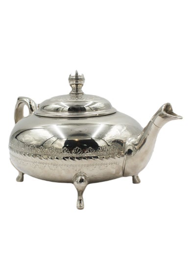 اشتري Moroccan Arabic Traditional Silver Plated Tea Pot 21 X 30 cm في الامارات