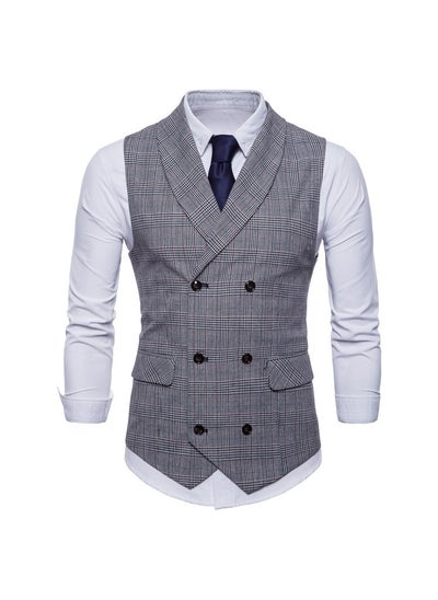 اشتري Mens Slim Fit Fashion Vest for Casual WearLight gray Light gray في الامارات