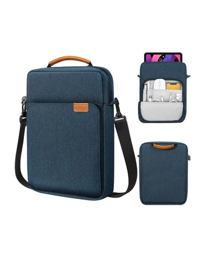 Buy Tablet Sleeve Bag Case with Shoulder Strap for iPad 10.2 2021-2019, iPad 10th Generation 2022, iPad Air 5/4 10.9, iPad Pro 11 2022-2018, Galaxy Tab S9/S8/A8/A7 2023（Navy Blue） in Saudi Arabia