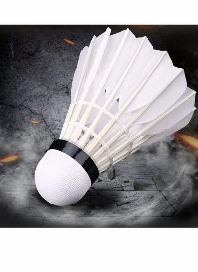 Buy Tech Badminton Shuttlecock, Advanced Goose Feather Shuttlecocks, 12Pcs Feather Shuttlecocks Training Badminton Balls for Indoor Outdoor Sports Training in UAE