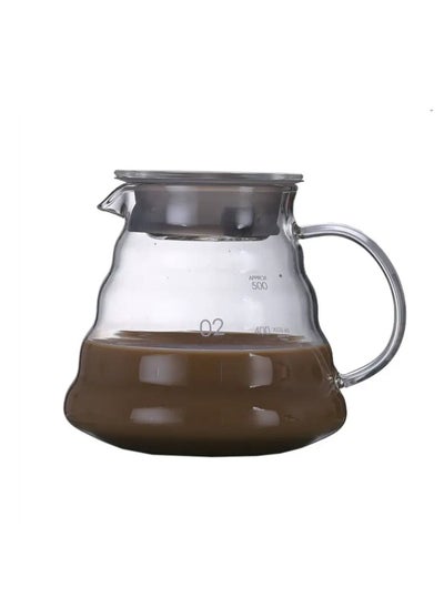 Buy Clear Heat Resistant Glass Range Coffee Server Pour Over Coffee Tea Server Pot Carafe Hand Drip Coffee Jug Decanter Transparent Kettle Coffee Maker Teapot in Saudi Arabia