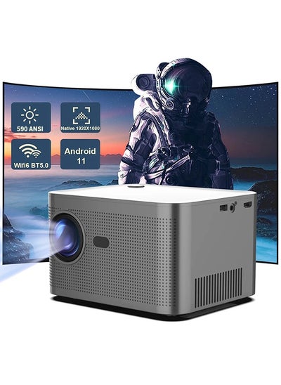 Buy Projector hy350 Android 11 4K 1920*1080P Wifi6 590 ANSI Allwinner H713 32G Voice Control BT5.0 Home Cinema Projetor in Saudi Arabia