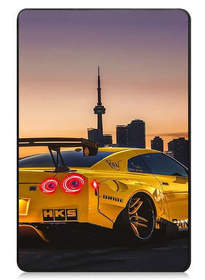 Buy Protective Flip Case For Lenovo Tab M9 (2023) With Trifold Stand Auto Wake Sleep Shockproof Cover Nissan GTR Car in UAE