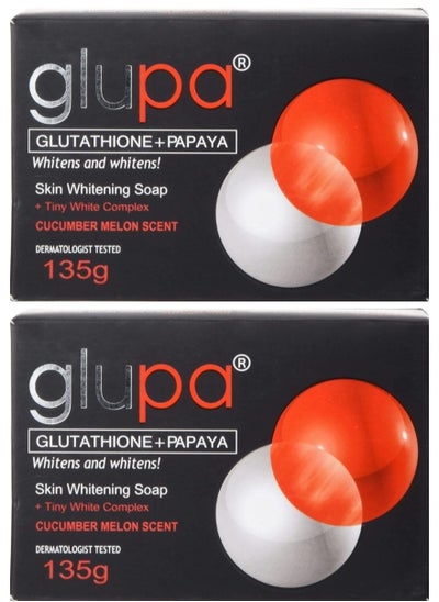 Buy Two Pieces Of Glutathione Papaya Skin Whitening Soap 135x2 g in Saudi Arabia