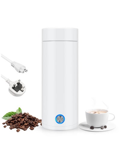 Buy Portable Electric Cup, 400ml Small Electric Travel Kettle, Electric Water Heating Cup with Auto Shut off, Fast Boil Heater Teapot Heating Mug for Tea, Coffee, Milk, Stainless Steel Kettle for Camping in Saudi Arabia