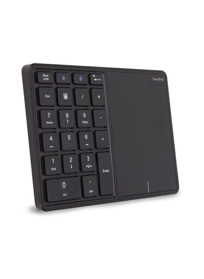 Buy 2.4G Wireless Numeric Keypad with Touchpad, 22 Keys Portable Bluetooth Number Pad, Financial Accounting USB C Rechargeable Number KeyboardBlack in UAE