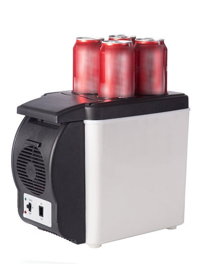 اشتري Portable 4 Drink Holes Electric Fridge For Travel K936 6.0 L White/Black في الامارات