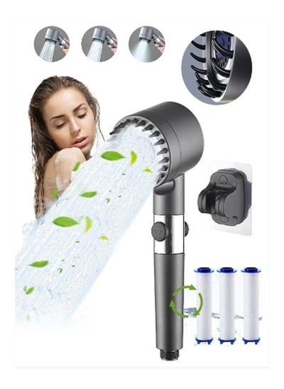 Buy Handheld Shower Filter Shower Head (3 Modes), High Pressure Shower Heads Remove Chlorine and Impurities, Massages Scalp to Anti Hairfall and Dry in UAE